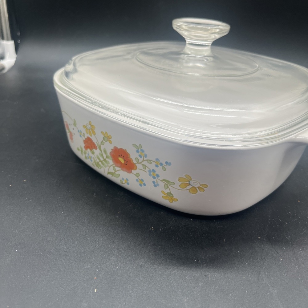 Vintage Corning Ware Wildflower A-2-B 2 Quart Casserole Dish With Lid - Picture 6 of 16